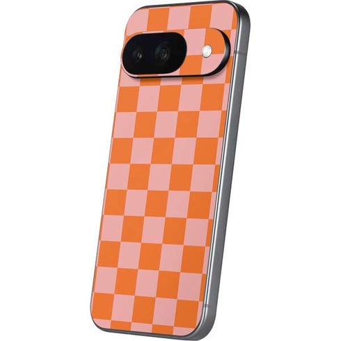 Orange Checkered Google Pixel 9 Skin